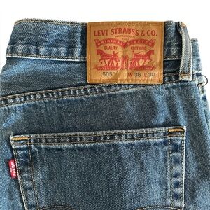 Levi’s 505 Men’s Jeans 36x30 Straight Leg Blue Denim